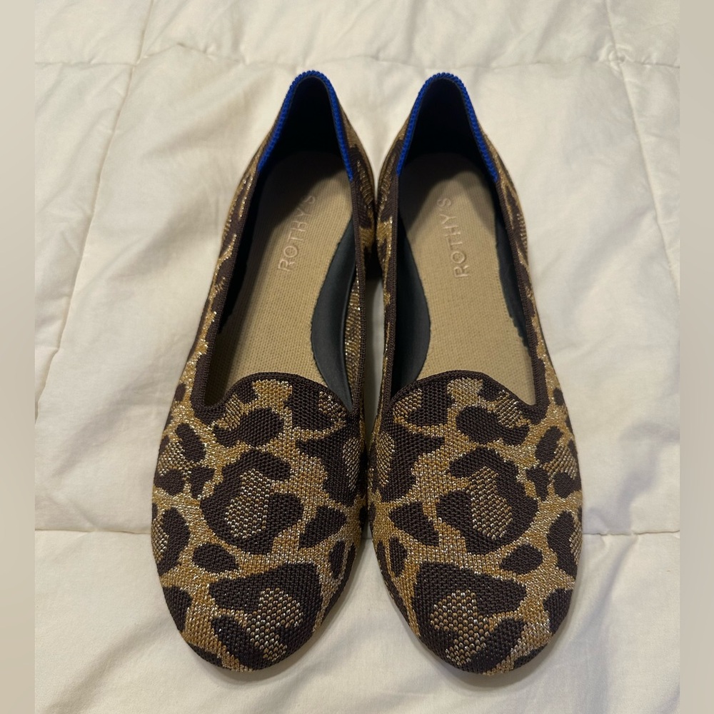 Rothy's Brown and Black Animal Print Flats